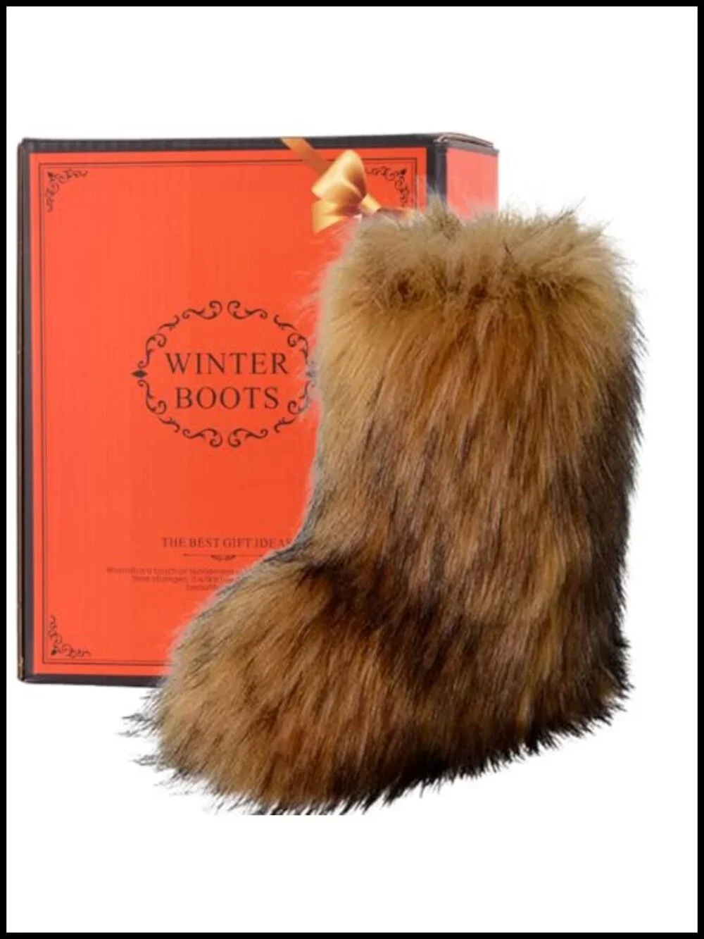 Women's Faux Fur Boots Y2K Fuzzy Fluffy Mid-Calf Snow Boots